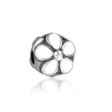 romacci diy bead beautiful daisy enameled clip bead women jewelry5 sterling silver for 3mm european charm bracelet J4U66