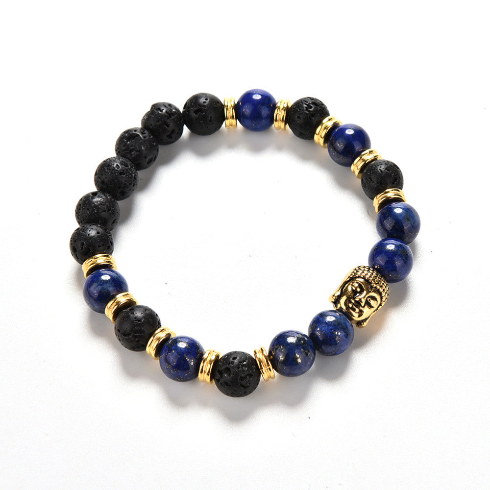 Rope Chain Natural Stone For Men And Women Jewelry S Elastic Charm Bracelet Mujer Tiger Eye Stone Buddha Beads Bracelet J4U66