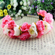 rose flowercrown headbands for women wedding festival double row floral garland hairbands J4U66