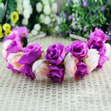 Rose Flower Crown Headbands for Wedding Festival Double Row Floral Garland Hairbands PY J4U66