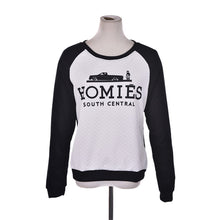 S-2XL White Black Women Pullover Long Sleeve Casual Sweatshirts Women Letter Clothing J4U66