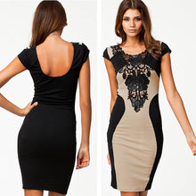 s m l bandage dress women elegant embroidery bodycon dress patchwork casua J4U66