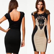 s m l bandage dress women elegant embroidery bodycon dress patchwork casua J4U66