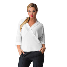 s xxxl white plus size women blouses v neck long sleeve pocket-shirts women tops vintage blusas femininas J4U66