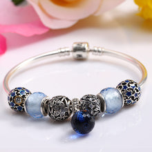ssterling silver bangle with barrel clasp fits forcharms beads diy women jewelry 3mm chirstmas gift J4U66