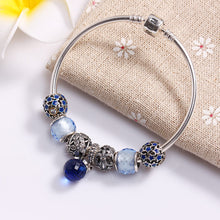 ssterling silver bangle with barrel clasp fits forcharms beads diy women jewelry 3mm chirstmas gift J4U66