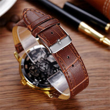 Brand Men's waterproof double-sided Leather Strap Men Waterpoof Mechanical Wristwatches ClockWatch Relogio Masculino J4U66