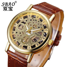 Brand Men's waterproof double-sided Leather Strap Men Waterpoof Mechanical Wristwatches ClockWatch Relogio Masculino J4U66