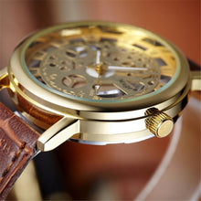 Brand Men's waterproof double-sided Leather Strap Men Waterpoof Mechanical Wristwatches ClockWatch Relogio Masculino J4U66