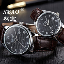 FashionLeisure Women Men Business Leather Stainless Steel Quartz Date Wrist Watch Gift for Lovers relogio masculino J4U66