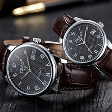 FashionLeisure Women Men Business Leather Stainless Steel Quartz Date Wrist Watch Gift for Lovers relogio masculino J4U66