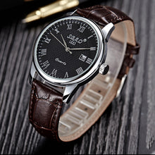 FashionLeisure Women Men Business Leather Stainless Steel Quartz Date Wrist Watch Gift for Lovers relogio masculino J4U66