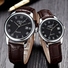 FashionLeisure Women Men Business Leather Stainless Steel Quartz Date Wrist Watch Gift for Lovers relogio masculino J4U66