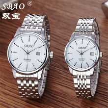 FashionS-A012A Women Men Business Stainless Steel Quartz Calendar Date Wristwatch Gift for Lovers relogio masculino J4U66