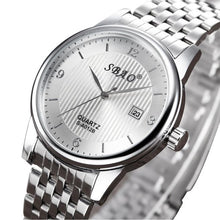 FashionS-A012A Women Men Business Stainless Steel Quartz Calendar Date Wristwatch Gift for Lovers relogio masculino J4U66
