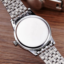 FashionS-A012A Women Men Business Stainless Steel Quartz Calendar Date Wristwatch Gift for Lovers relogio masculino J4U66