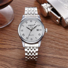FashionWomen Men Business Stainless Steel Quartz Date Calendar Wrist Watch Gift for Lovers relogio masculino J4U66