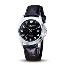 FashionWomen Men Retro Calendar Couple High-grade Business Belt Watch Gift for Lovers relogio masculino J4U66