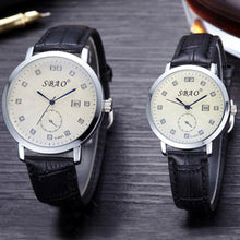 Fashion Women Men Retro Simple Temperament Calendar Couple High-grade Business Belt Watch Gift for Lovers relogio masculino J4U66