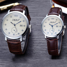 Fashion Women Men Retro Simple Temperament Calendar Couple High-grade Business Belt Watch Gift for Lovers relogio masculino J4U66