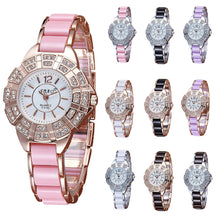 Glod Sliver Fashion High - end Watches Diamond women Ladies dress quartz watch bracelet watch montre femme relogio feminino J4U66