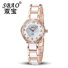 Glod women Ladies dress quartz watch Elegant Fashion Mother Of Pearl Dial bracelet watch montre femme relogio feminino J4U66