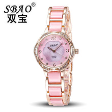 Glod women Ladies dress quartz watch Elegant Fashion Mother Of Pearl Dial bracelet watch montre femme relogio feminino J4U66