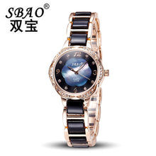Glod women Ladies dress quartz watch Elegant Fashion Mother Of Pearl Dial bracelet watch montre femme relogio feminino J4U66