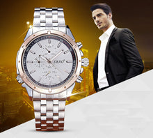 Luxury Men's Circular Dial 3 Movement Stainless Steel Strap Quartz Wrist Watch Men Business Quartz-Watch Relogio Masculino J4U66
