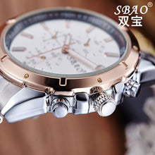 Luxury Men's Circular Dial 3 Movement Stainless Steel Strap Quartz Wrist Watch Men Business Quartz-Watch Relogio Masculino J4U66