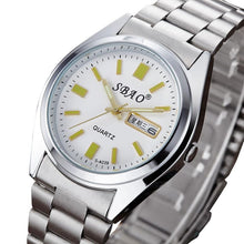 Luxury Men watch stainless steel double calendar quartz watch luminous waterproof Business Quartz-Watch Relogio Masculino J4U66