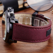 Sport Watches Men Luxury Brand Red Canvas Strap Men Army Military Wristwatches ClockQuartz Watch Relogio Masculino J4U66