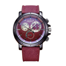 Sport Watches Men Luxury Brand Red Canvas Strap Men Army Military Wristwatches ClockQuartz Watch Relogio Masculino J4U66