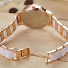 Supper Thin White & Gold Quartz Ladies Crystal Rhinestone Women Analog Wrist Fashion Bracelet Watch Reloje ing J4U66