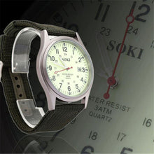 Fashion Sport Outdoor Men's Date Quartz Analog Wrist Watch Military Sports Canvas Strap Unisex Army Style Watch Homme Reloj J4U66