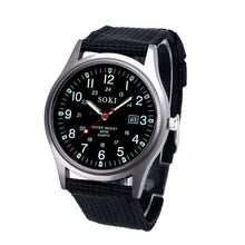 Fashion Sport Outdoor Men's Date Quartz Analog Wrist Watch Military Sports Canvas Strap Unisex Army Style Watch Homme Reloj J4U66