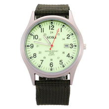 Fashion Sport Outdoor Men's Date Quartz Analog Wrist Watch Military Sports Canvas Strap Unisex Army Style Watch Homme Reloj J4U66