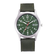 Fashion Sport Outdoor Men's Date Quartz Analog Wrist Watch Military Sports Nylon Strap Unisex Army Style Watch Homme Reloj J4U66