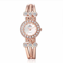 Brand Watch Women Fashion Rose Gold Quartz Watch Luxury Rhinestone Bracelet Watches Hour Clock relojes relogio feminino J4U66