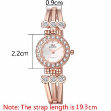Brand Watch Women Fashion Rose Gold Quartz Watch Luxury Rhinestone Bracelet Watches Hour Clock relojes relogio feminino J4U66