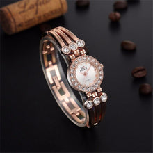 Brand Watch Women Fashion Rose Gold Quartz Watch Luxury Rhinestone Bracelet Watches Hour Clock relojes relogio feminino J4U66