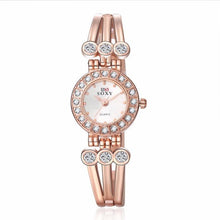 Brand Watch Women Fashion Rose Gold Quartz Watch Luxury Rhinestone Bracelet Watches Hour Clock relojes relogio feminino J4U66