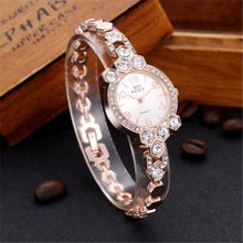 Brand Women Bracelet Watch Women Lady Fashion Alloy Wrist Watches Women Rhinestone Dress Watches Fashion Gift Quartz Watch J4U66