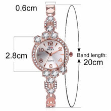 Brand Women Bracelet Watch Women Lady Fashion Alloy Wrist Watches Women Rhinestone Dress Watches Fashion Gift Quartz Watch J4U66