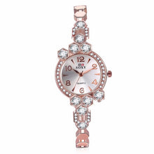 Brand Women Bracelet Watch Women Lady Fashion Alloy Wrist Watches Women Rhinestone Dress Watches Fashion Gift Quartz Watch J4U66