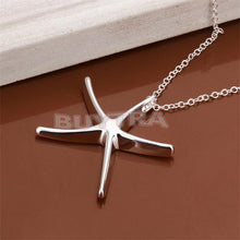 Sea Star Women Pendant Necklace Elegant Brief Silver Plated Starfish Women 18in Jewelry Gifts For Lady J4U66