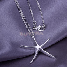 Sea Star Women Pendant Necklace Elegant Brief Silver Plated Starfish Women 18in Jewelry Gifts For Lady J4U66