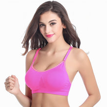 Seamless Racerback Padded Push Up Fitness S Bra Stretch Workout Crop TopsJFY66