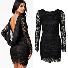 exy Women Lace Backless Clubwear Bodycon Mini Dress J4U66