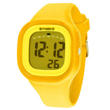silicone LED Light Digital Sport Wrist Watch Kid Women Girl Men Boy  J4U66